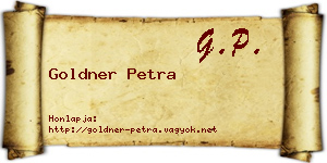 Goldner Petra névjegykártya